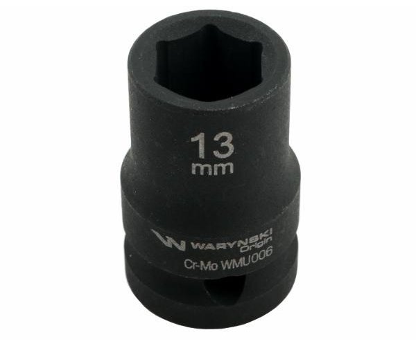 Nasadka udarowa sześciokątna 1/2". 13 mm. CrMo. DIN 3129. Waryński