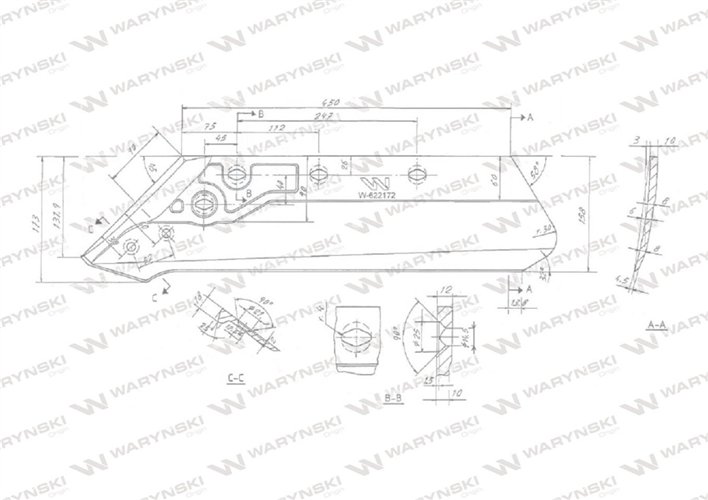 Eurolemiesz prawy 16" 622172 zastosowanie Kuhn Helicoidal Waryński