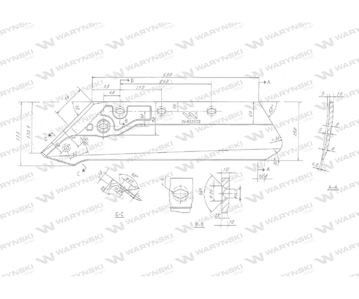 Eurolemiesz prawy 16" 622172 zastosowanie Kuhn Helicoidal Waryński