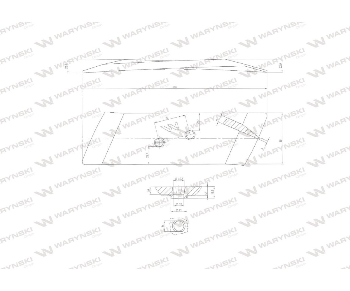 Dłuto prawe, nakładka lemiesza obracalna prawa proste 622180 zastosowanie Kuhn Waryński