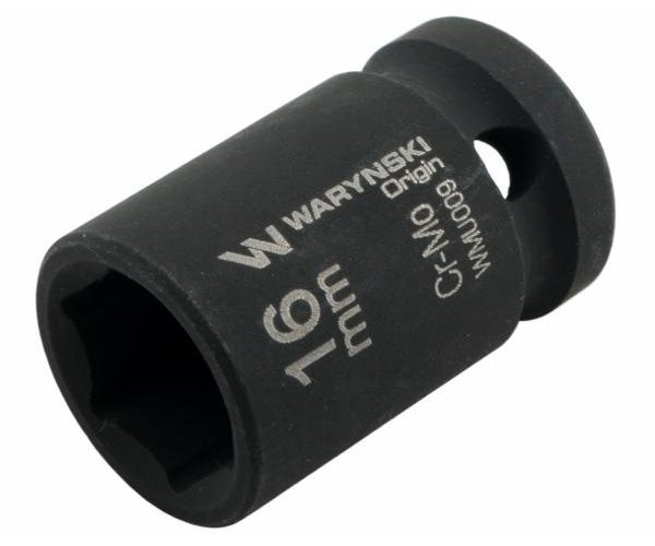 Nasadka udarowa sześciokątna 1/2". 16 mm. CrMo. DIN 3129. Waryński