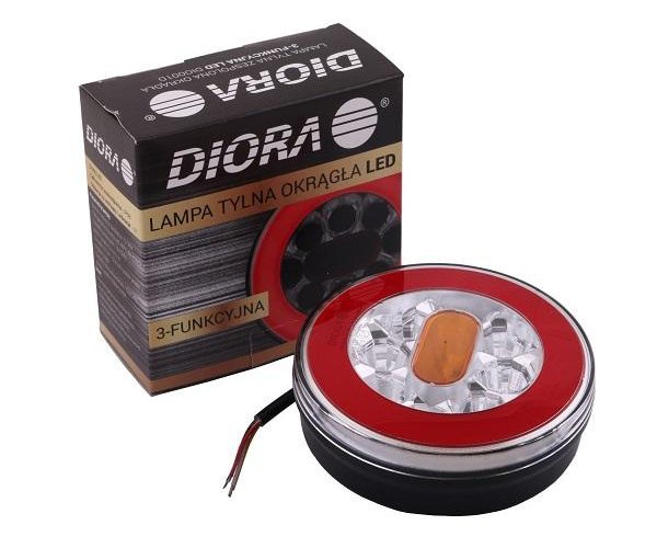 Lampa tylna zespolona okrągła 3-funkcyjna DIO001 LED DIORA
