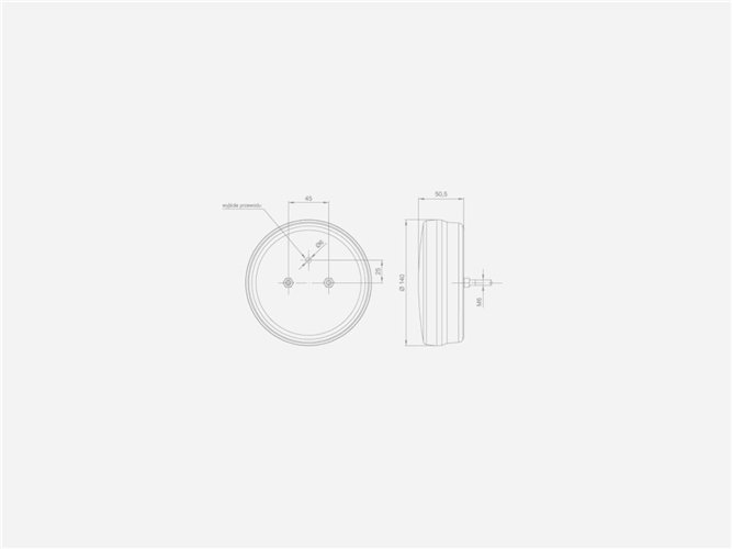 Lampa tylna zespolona okrągła 3-funkcyjna DIO001 LED DIORA