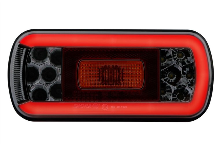 Lampa tylna zespolona prostokątna 6-funkcyjna ze światłem cofania DIO004 LED DIORA