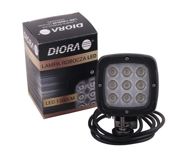 Lampa robocza 9-diodowa 1300Lm mocowanie śruba DIO009 LED DIORA