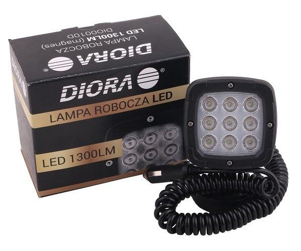Lampa robocza 9-diodowa 1300Lm mocowanie magnes DIO010 LED DIORA