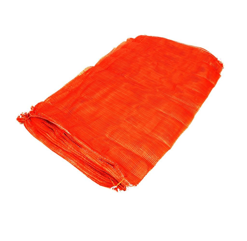 Worek PP ażurowy 50kg oranż (leno mesh) ( pakowane po 50 szt.)