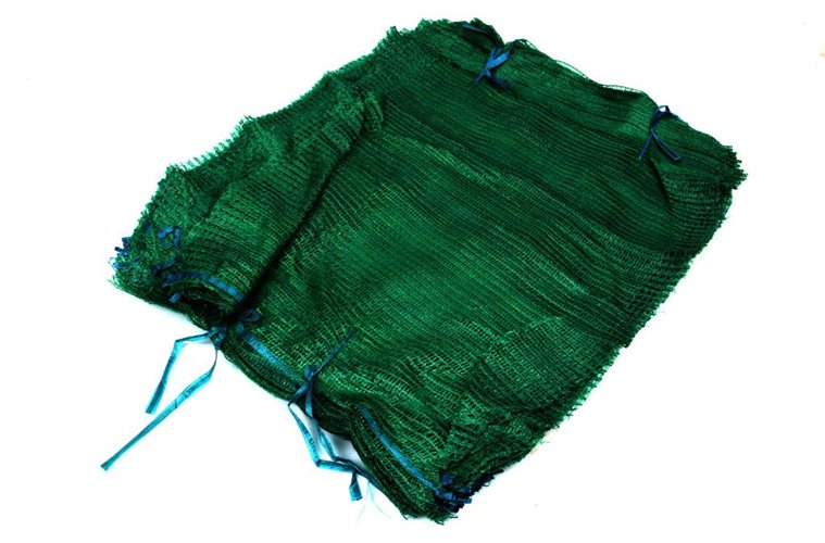 Worek raszlowy 25-30kg z zaciągiem zielony ( pakowane po 100 szt.)