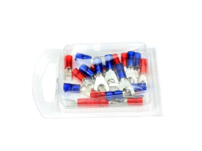 Końcówki widełkowe izolowane 1/M3,5 i 2,5/M4 (opak. 20 szt)