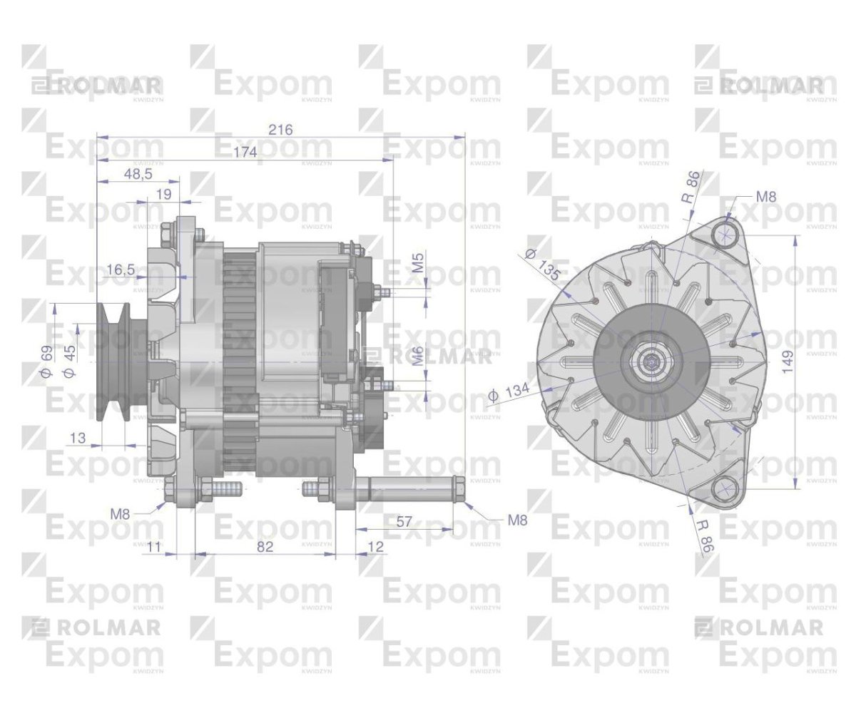 Alternator AX-230000 C-330 Nowy Typ EXPOM KWIDZYN eu