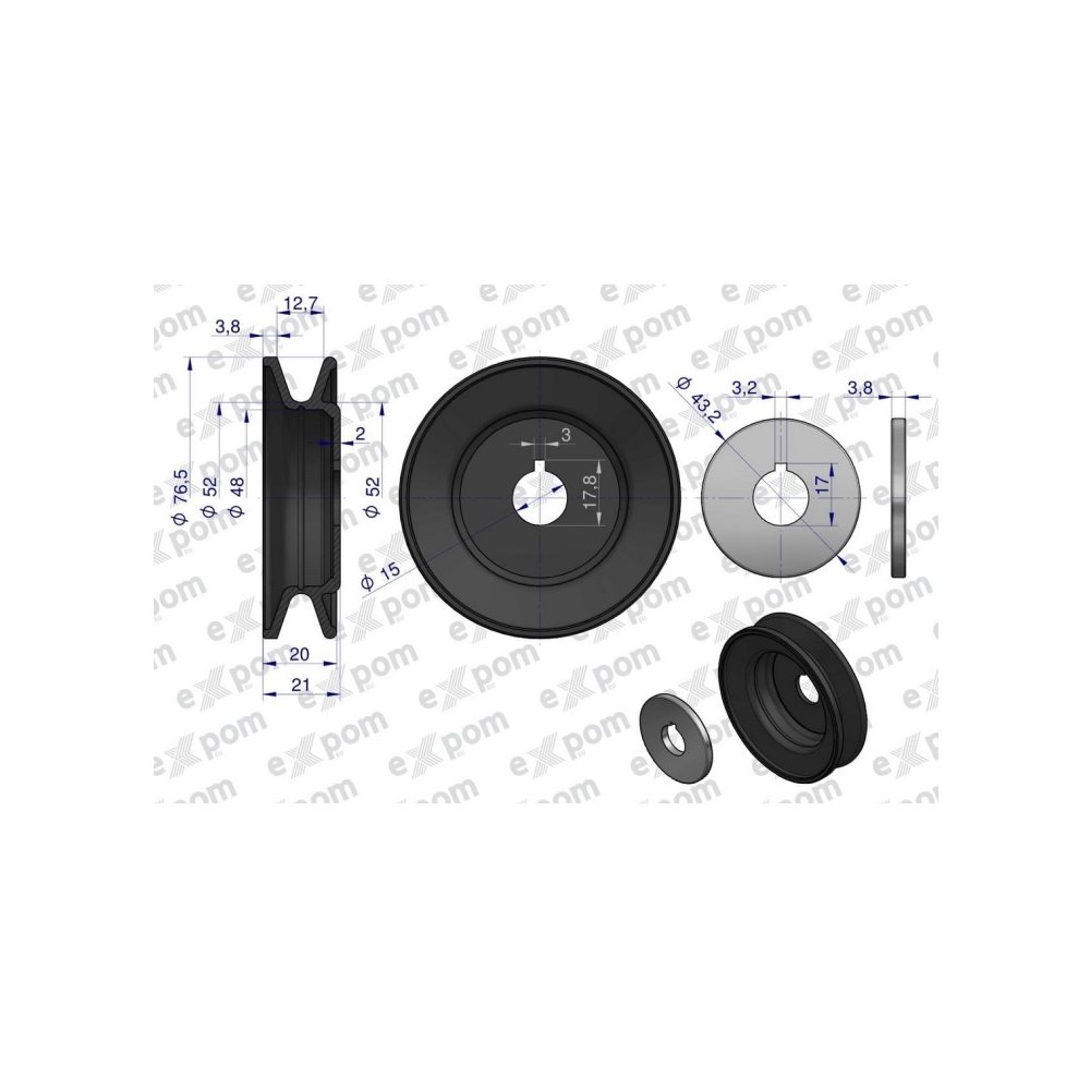 Koło pasowe alternatora EX230000EX C-330 EXPOM KWIDZYN eu