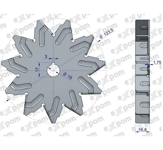 Wentylator alternatora EX230000. EX260000 C-330 C-360 EXPOM KWIDZYN eu