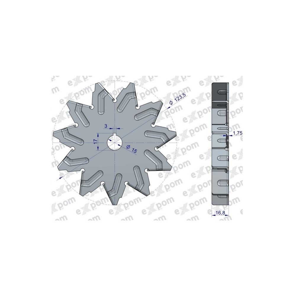 Wentylator alternatora EX230000. EX260000 C-330 C-360 EXPOM KWIDZYN eu