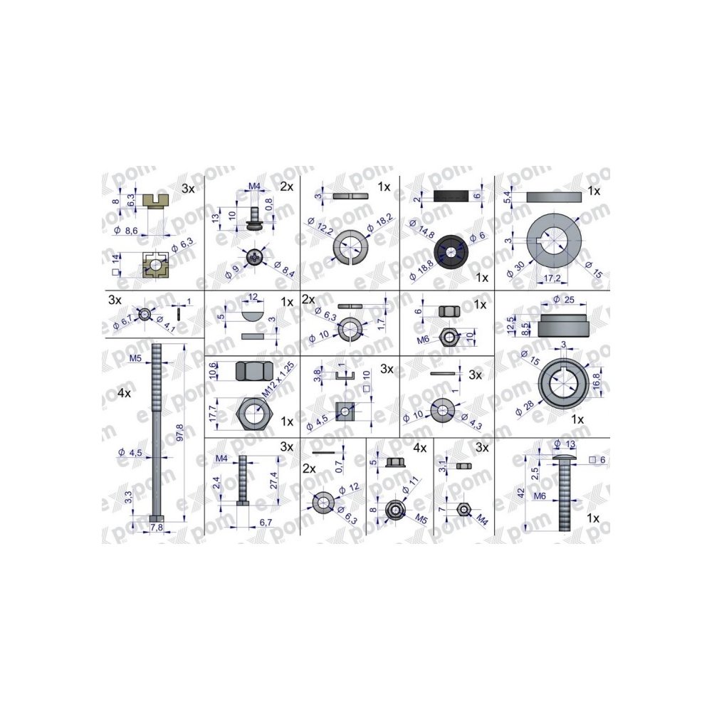 Zestaw montażowy alternatora EX230000. EX260000 C-330 C-360 EXPOM KWIDZYN eu
