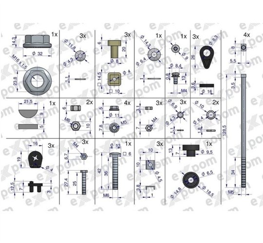 Zestaw montażowy alternatora EX257000 A120 Bizon EXPOM KWIDZYN eu