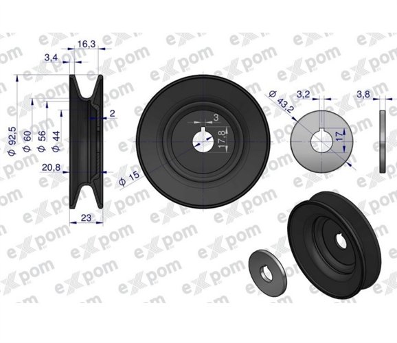 Koło pasowe alternatora EX260000EX C-360 EXPOM KWIDZYN eu