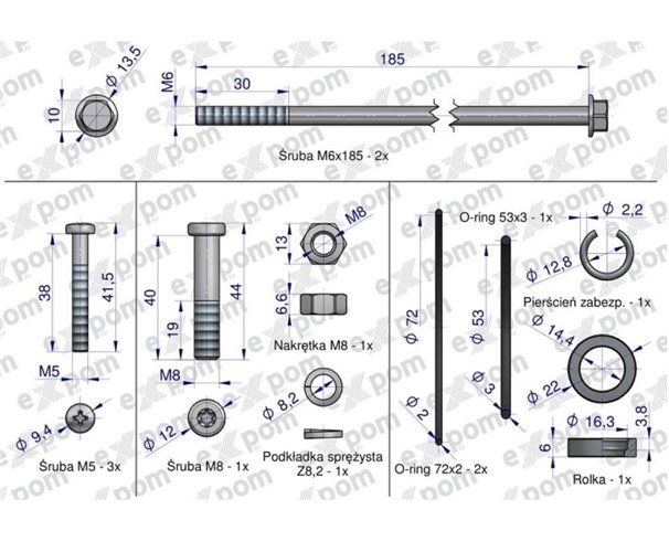 Zestaw montażowy rozrusznika MS175EX Nowy Typ EXPOM KWIDZYN eu