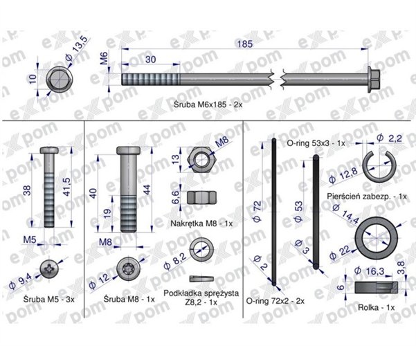 Zestaw montażowy rozrusznika MS151EX Nowy Typ EXPOM KWIDZYN eu
