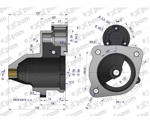 Głowica rozrusznika MS399EX, 1447834M91 EXPOM KWIDZYN eu