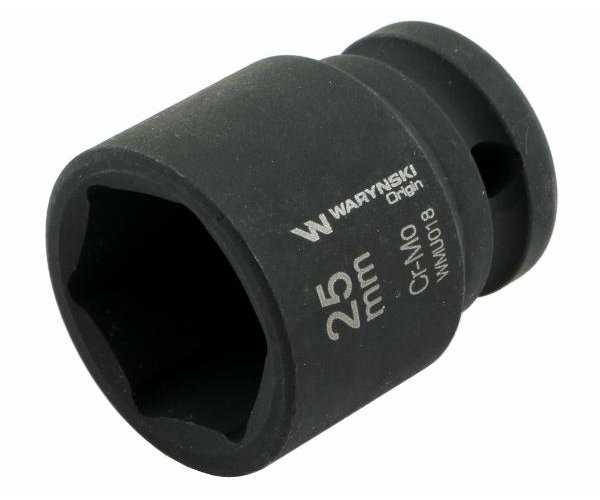 Nasadka udarowa sześciokątna 1/2". 25 mm. CrMo. DIN 3129. Waryński