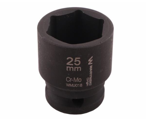 Nasadka udarowa sześciokątna 1/2". 25 mm. CrMo. DIN 3129. Waryński