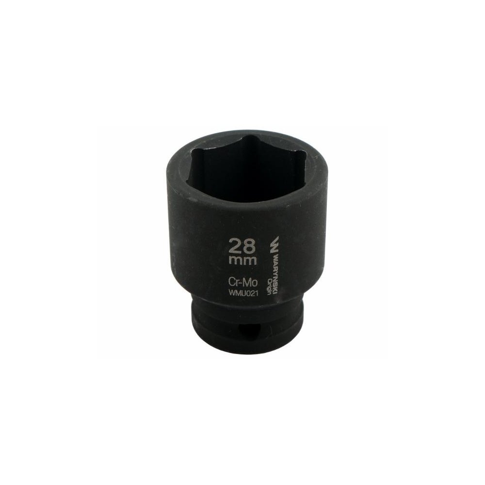 Nasadka udarowa sześciokątna 1/2". 28 mm. CrMo. DIN 3129. Waryński