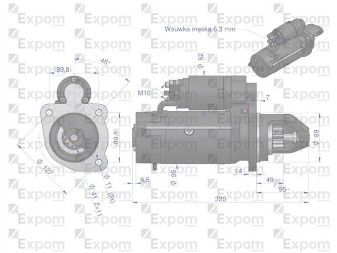 Rozrusznik AZF4369 Case Nowy Typ EXPOM KWIDZYN eu