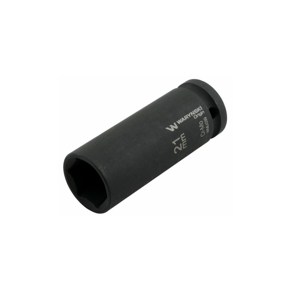 Nasadka udarowa sześciokątna długa 1/2". 21 mm. CrMo. DIN 3129. Waryński