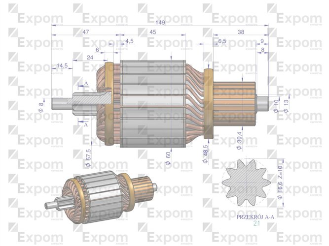 Wirnik rozrusznika 9144763, 1447834M91 Nowy Typ EXPOM KWIDZYN eu