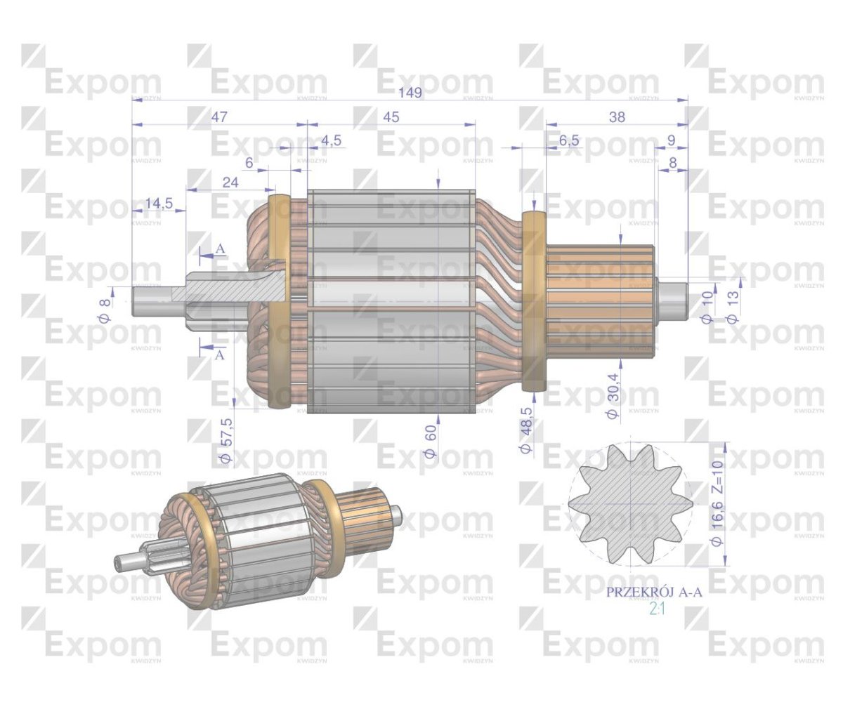 Wirnik rozrusznika 9144763, 1447834M91 Nowy Typ EXPOM KWIDZYN eu