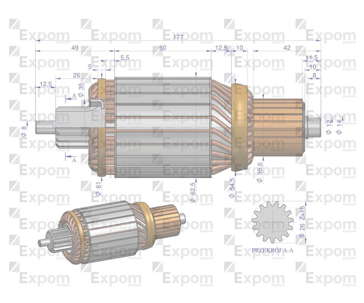 Wirnik rozrusznika MS295EX Nowy Typ EXPOM KWIDZYN eu