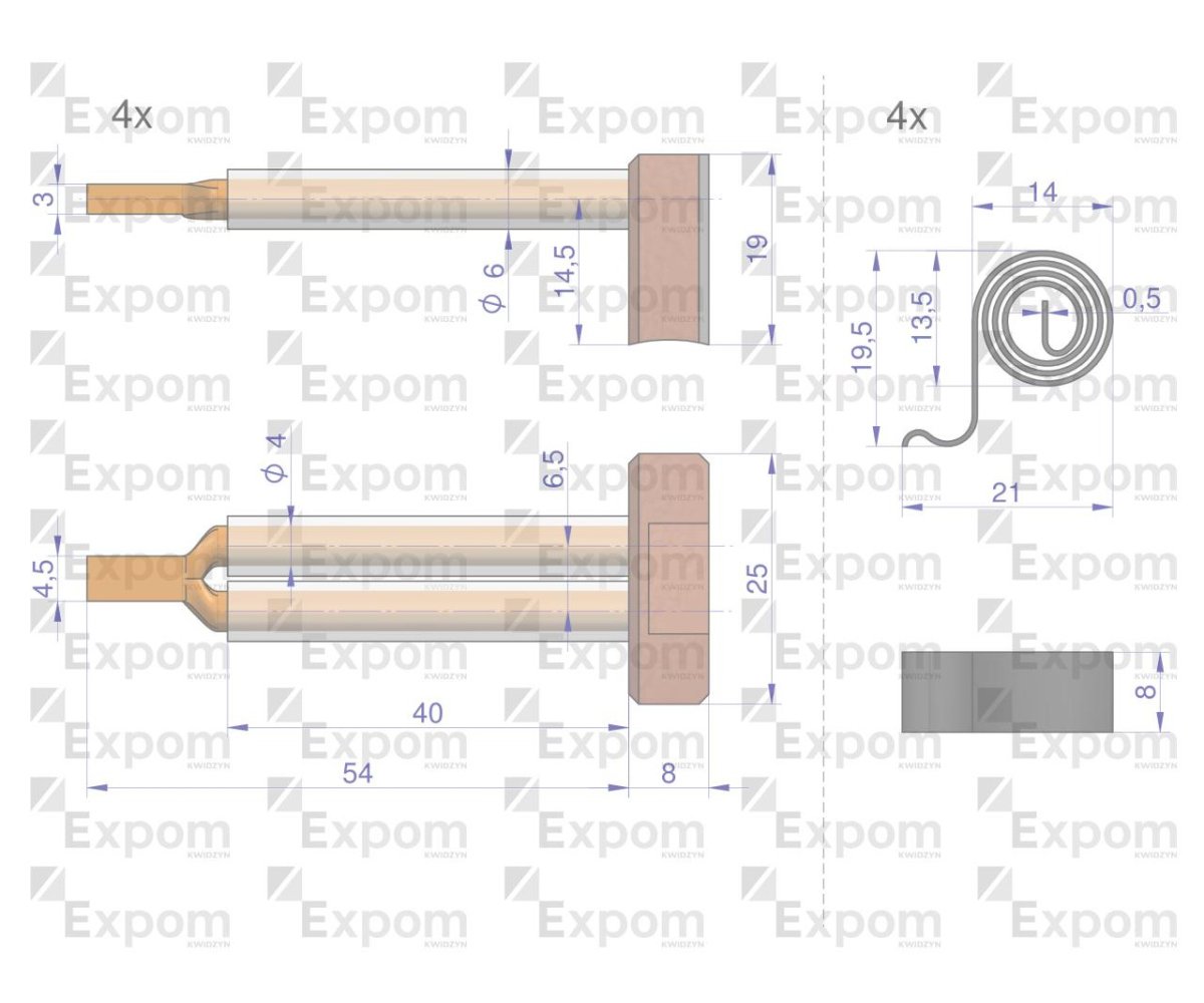 Komplet szczotek ze sprężynami rozrusznika MS175EX Nowy Typ EXPOM KWIDZYN eu