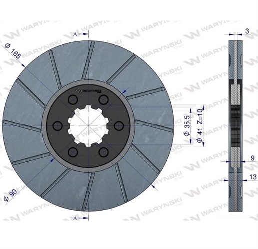 Tarcza hamulcowa 131788A1 CASE. Waryński