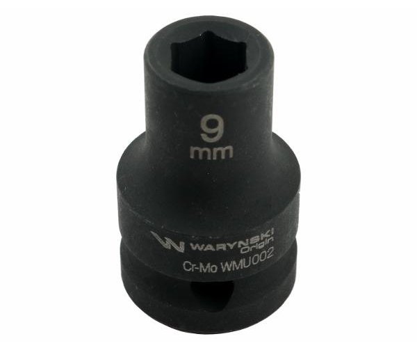 Nasadka udarowa sześciokątna 1/2". 9 mm. CrMo. DIN 3129. Waryński