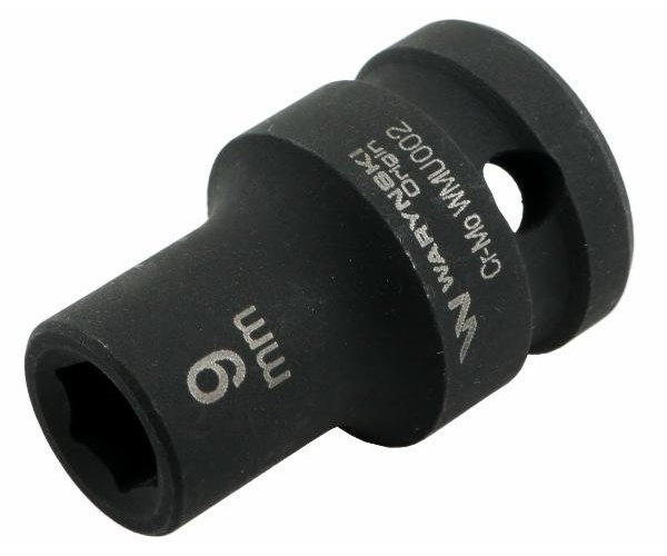 Nasadka udarowa sześciokątna 1/2". 9 mm. CrMo. DIN 3129. Waryński