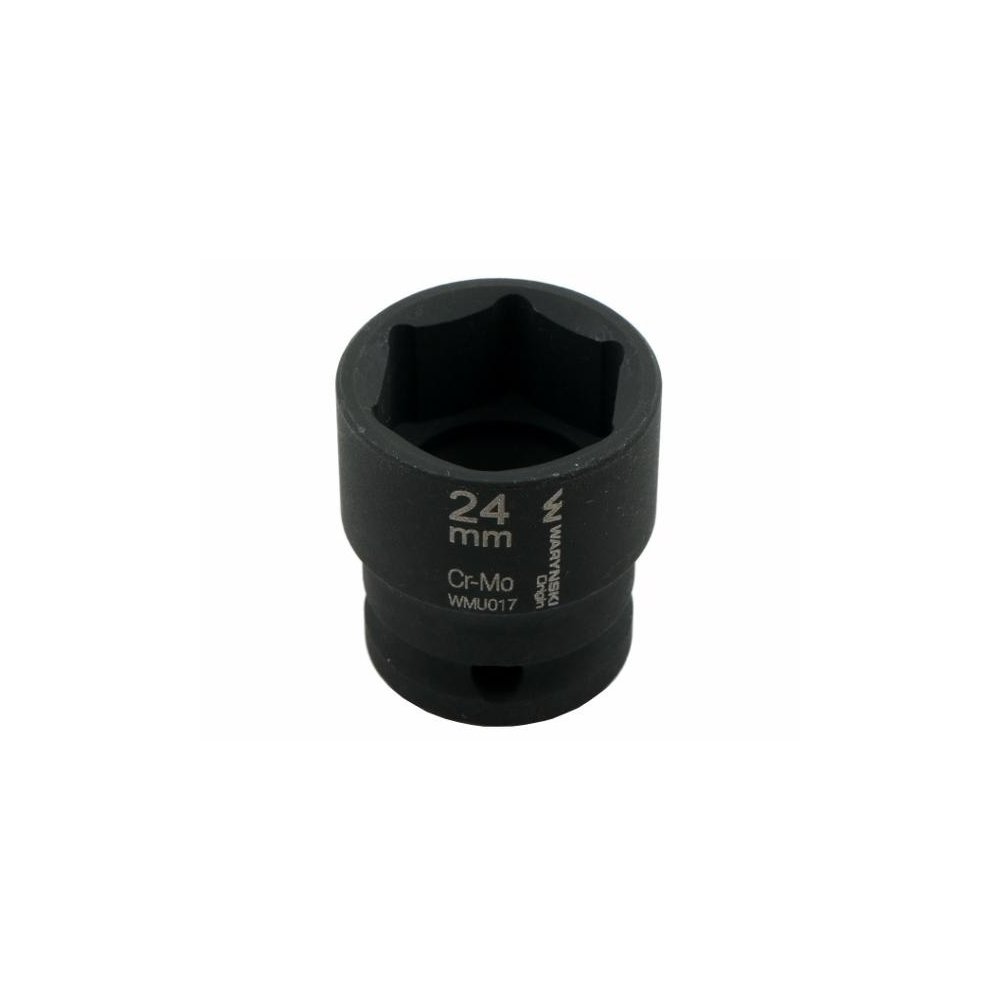 Nasadka udarowa sześciokątna 1/2". 24 mm. CrMo. DIN 3129. Waryński
