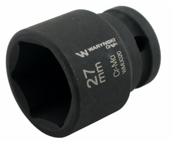 Nasadka udarowa sześciokątna 1/2". 27 mm. CrMo. DIN 3129. Waryński