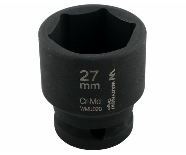 Nasadka udarowa sześciokątna 1/2". 27 mm. CrMo. DIN 3129. Waryński