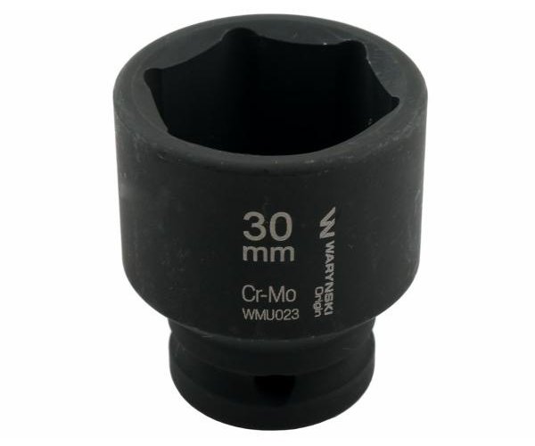 Nasadka udarowa sześciokątna 1/2". 30 mm. CrMo. DIN 3129. Waryński