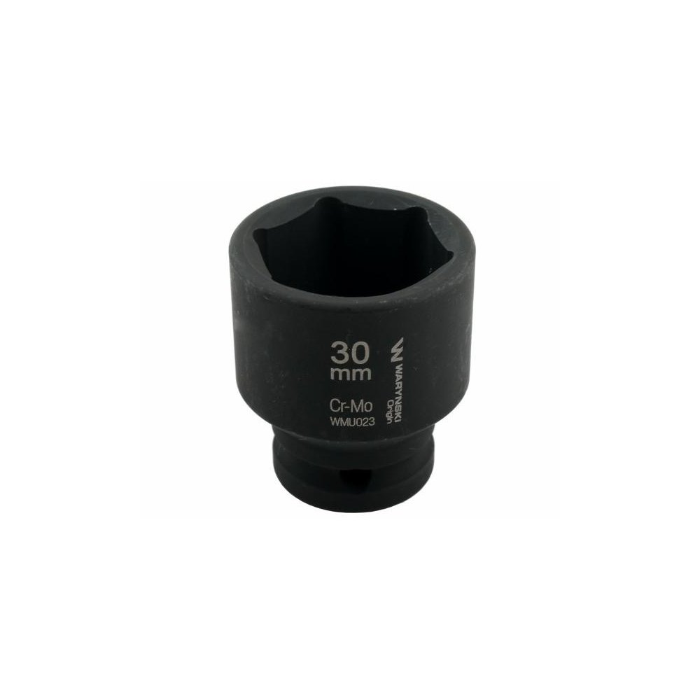 Nasadka udarowa sześciokątna 1/2". 30 mm. CrMo. DIN 3129. Waryński