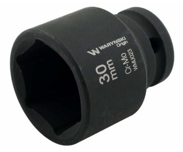 Nasadka udarowa sześciokątna 1/2". 30 mm. CrMo. DIN 3129. Waryński