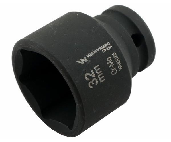 Nasadka udarowa sześciokątna 1/2". 32 mm. CrMo. DIN 3129. Waryński