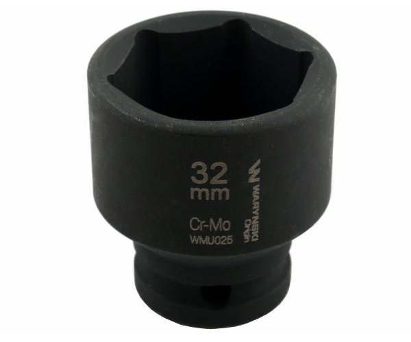 Nasadka udarowa sześciokątna 1/2". 32 mm. CrMo. DIN 3129. Waryński