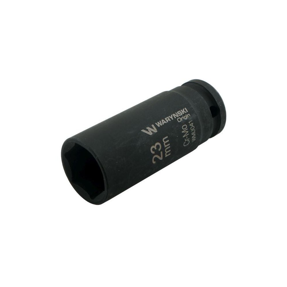 Nasadka udarowa sześciokątna długa 1/2". 23 mm. CrMo. DIN 3129. Waryński