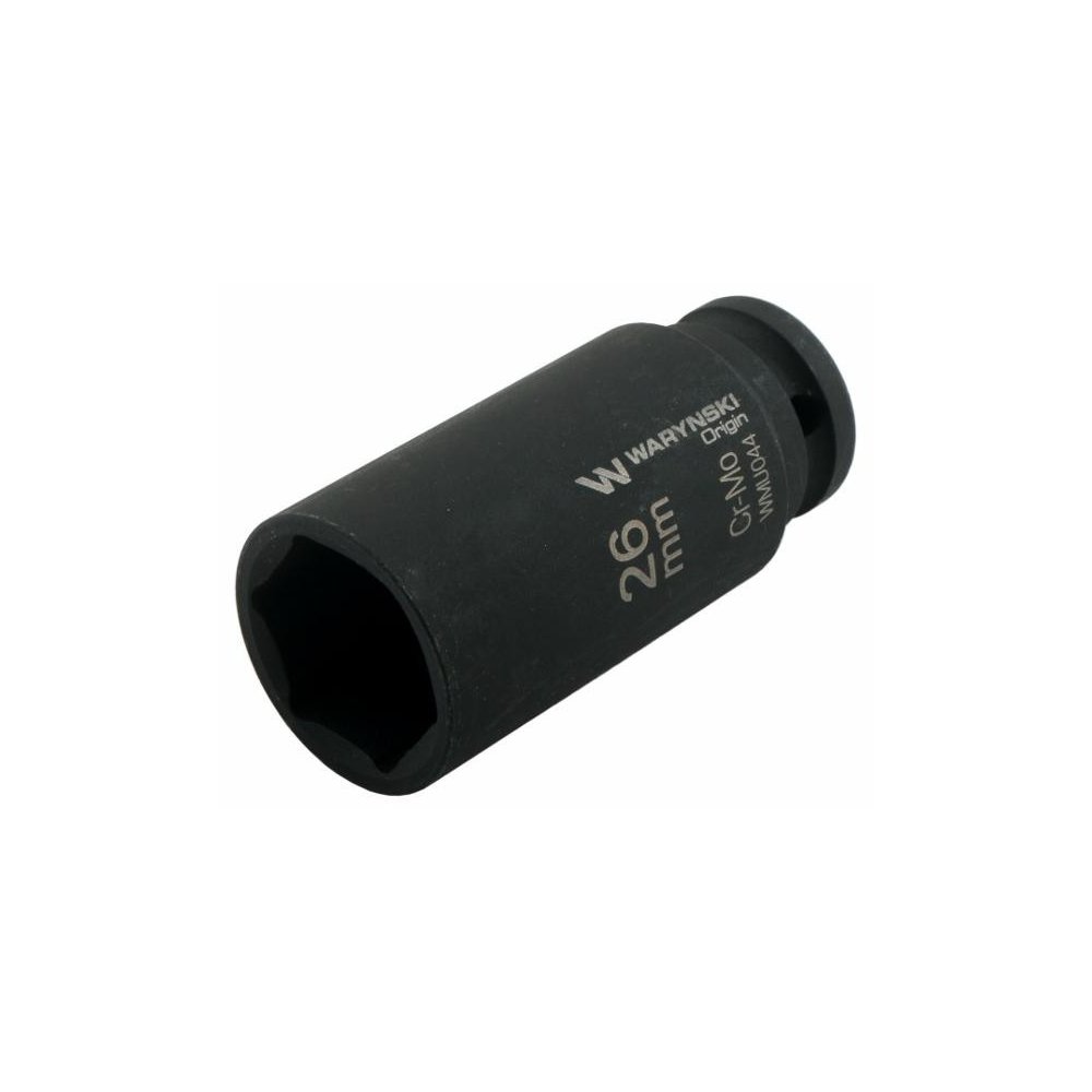 Nasadka udarowa sześciokątna długa 1/2". 26 mm. CrMo. DIN 3129. Waryński