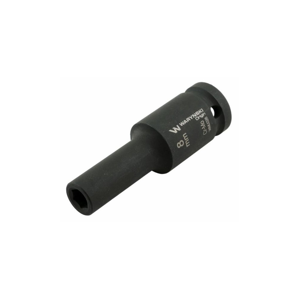 Nasadka udarowa sześciokątna długa 1/2". 8 mm. CrMo. DIN 3129. Waryński