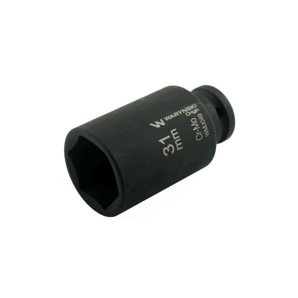 Nasadka udarowa sześciokątna długa 1/2". 31 mm. CrMo. DIN 3129. Waryński