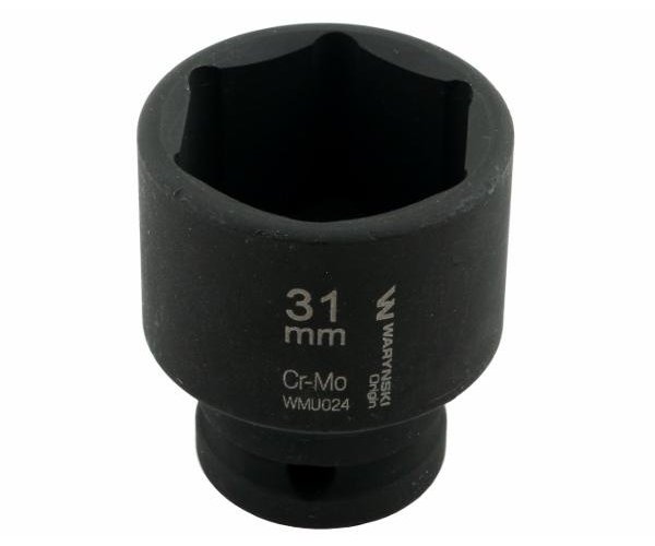 Nasadka udarowa sześciokątna 1/2". 31 mm. CrMo. DIN 3129. Waryński