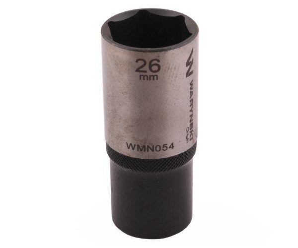 Nasadka sześciokątna 1/2". 26 mm. długa. CrV50BV30. DIN 3124. Waryński