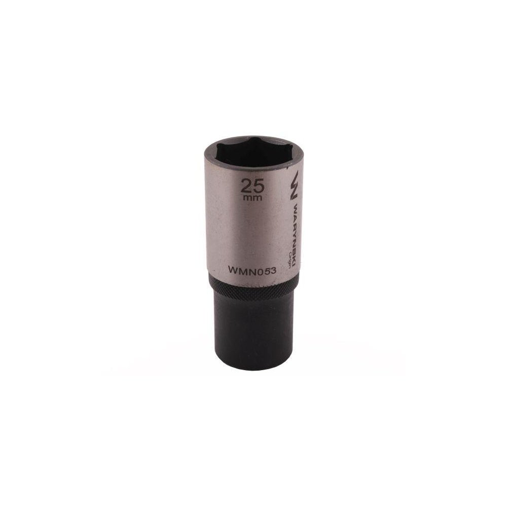 Nasadka sześciokątna 1/2". 25 mm. długa. CrV50BV30. DIN 3124. Waryński